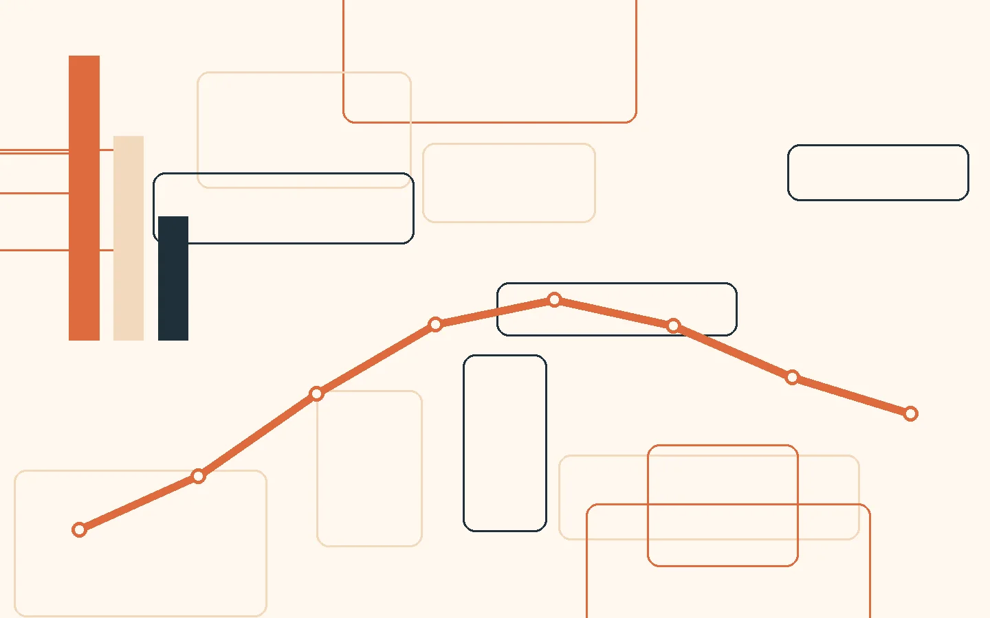 Abstract editorial illustration for The anatomy of a fair credit-card journey